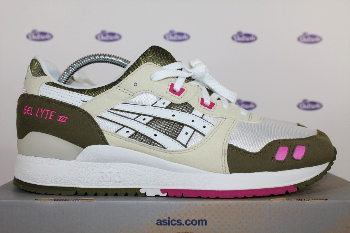 white and pink asics