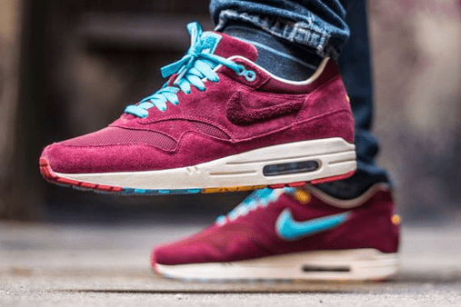 Nike Air Max 1 Patta Parra Cherrywood Burgundy Pre owned value Outsole - Outsole