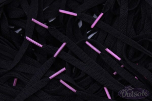 Black Nike laces Pink tips
