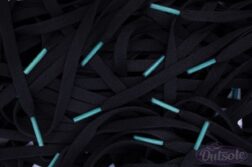 Black Nike laces Teal tips 252x167 - Colored Tips veters - Zwart - Teal