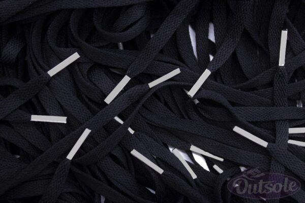Black Nike laces Grey tips