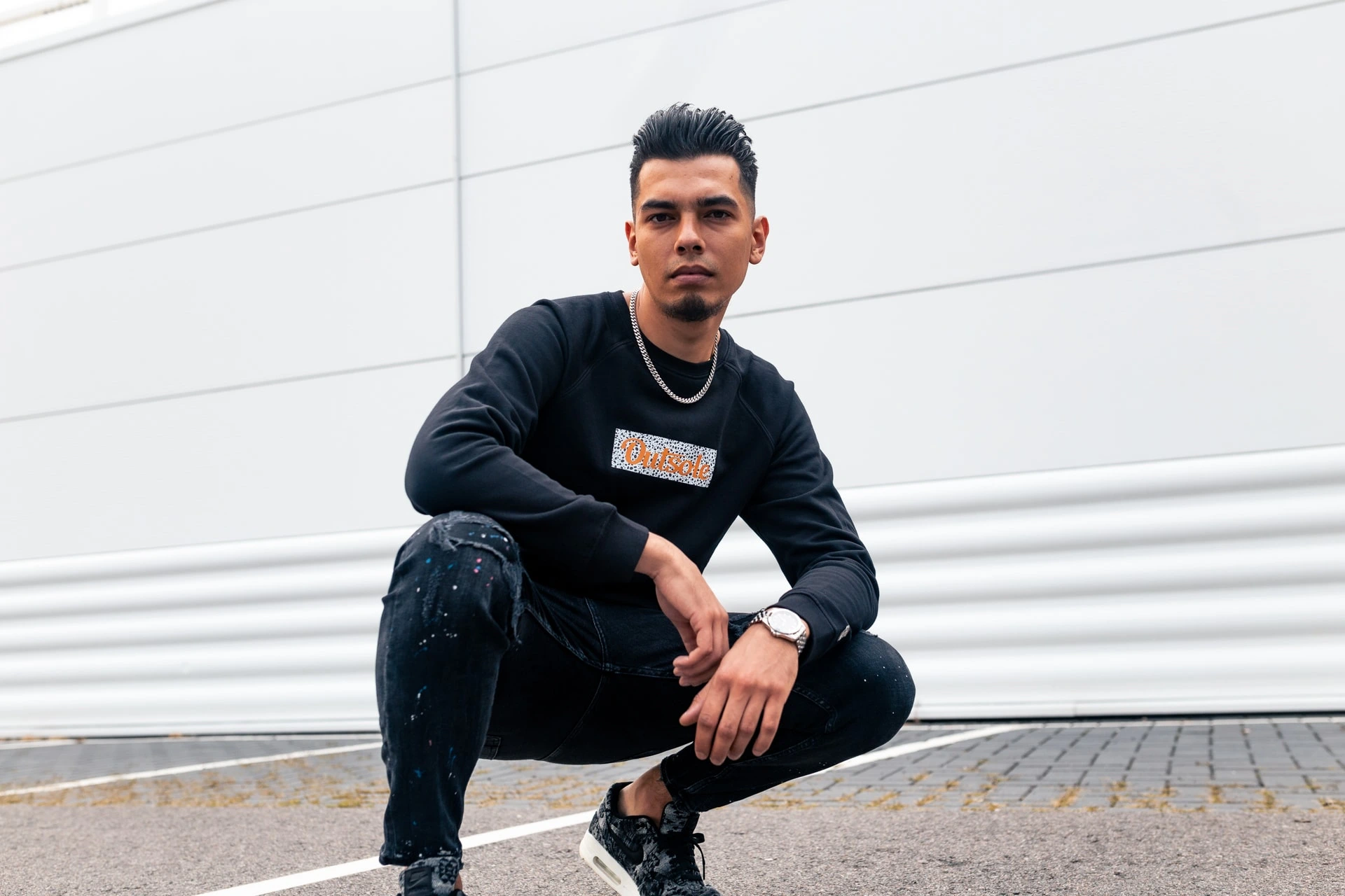 Outsole Premium Box Logo Sweater Atmos Safari 1
