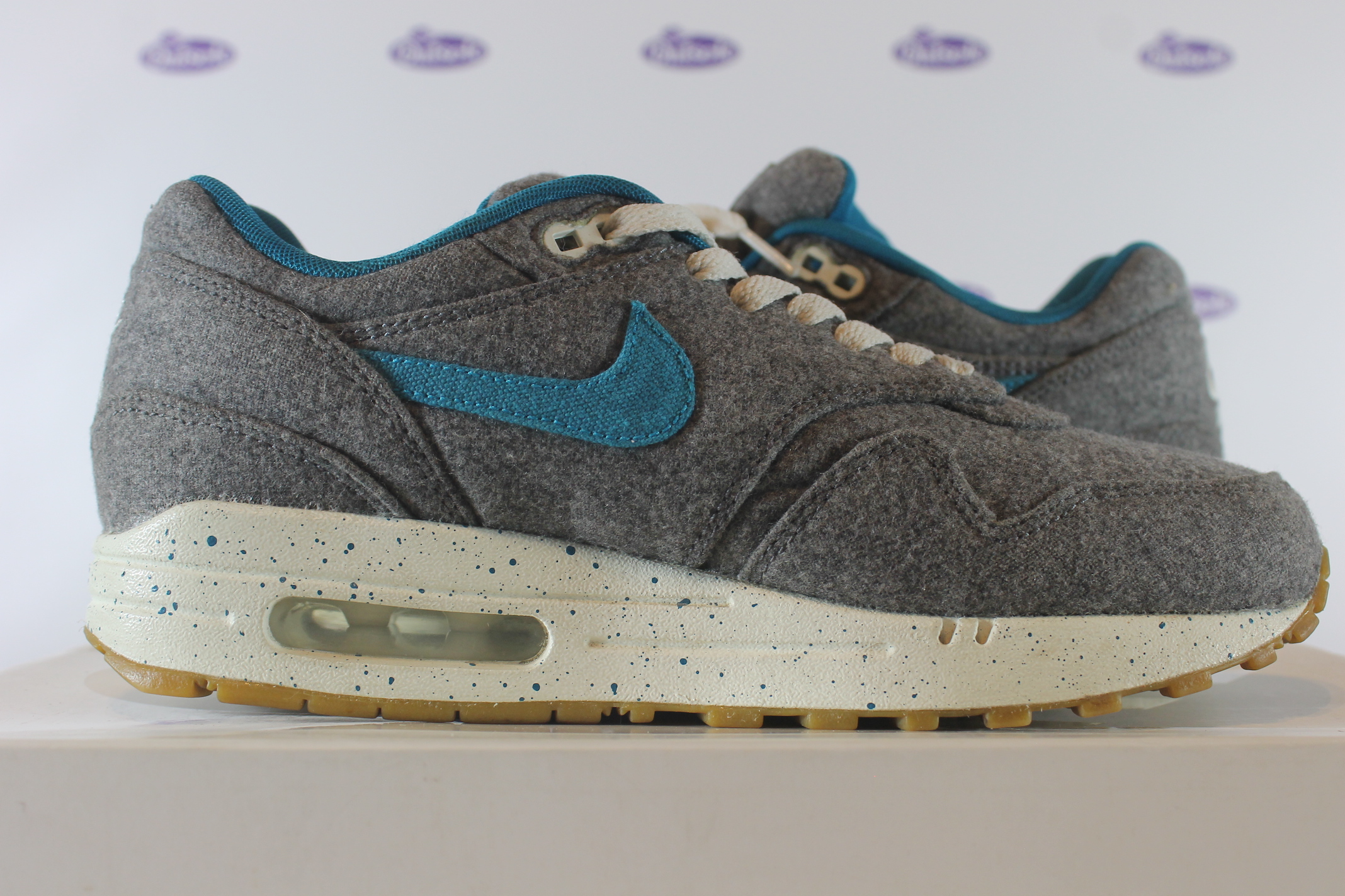 Pantano combate As Nike Air Max 1 ID Premium Pendleton Grey Blue • ✓ In stock at Outsole