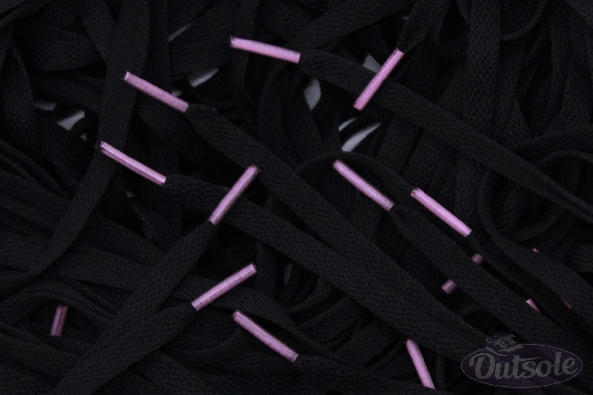 Black Nike laces Light Pink tips
