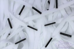 Colored Tips Nike Laces Black Veters Zwart 252x167 - Colored Tips laces - White - Black