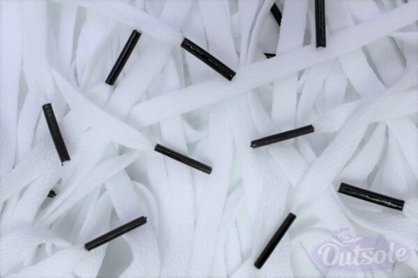 Colored Tips Nike Laces Black Veters Zwart
