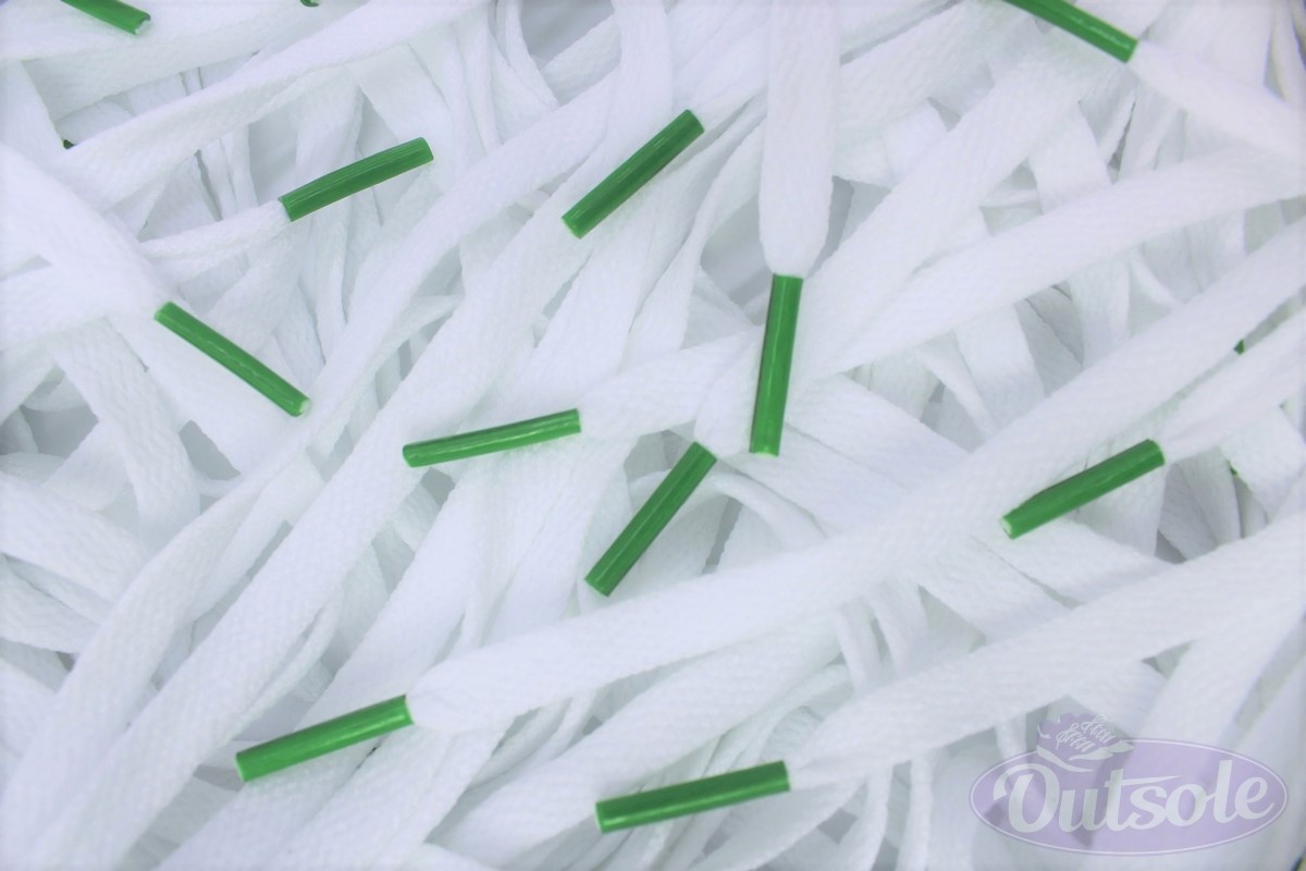 sokken Gepland paddestoel Colored Tips veters - Wit - Groen • ✓ Op voorraad bij Outsole