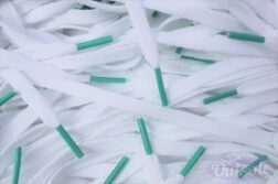 Colored Tips Nike Laces Teal Jade Veters 252x167 - Colored Tips veters - Wit - Teal
