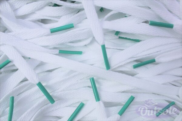 Colored Tips Nike Laces Teal Jade Veters