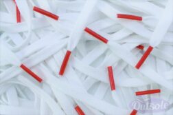 White Nike laces Red colored tips Witte veters 252x167 - Colored Tips veters - Wit - Rood