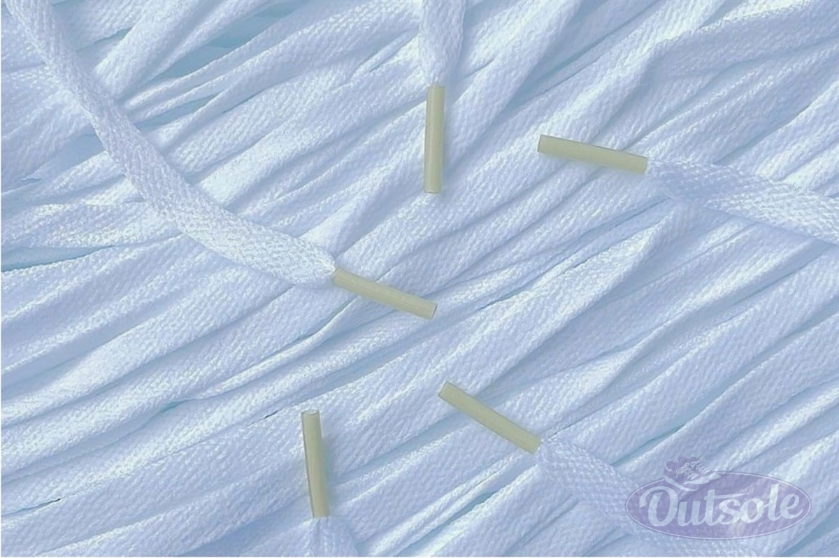 Colored Tips veters laces white wit Sail