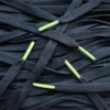 Black Nike laces Lime tips