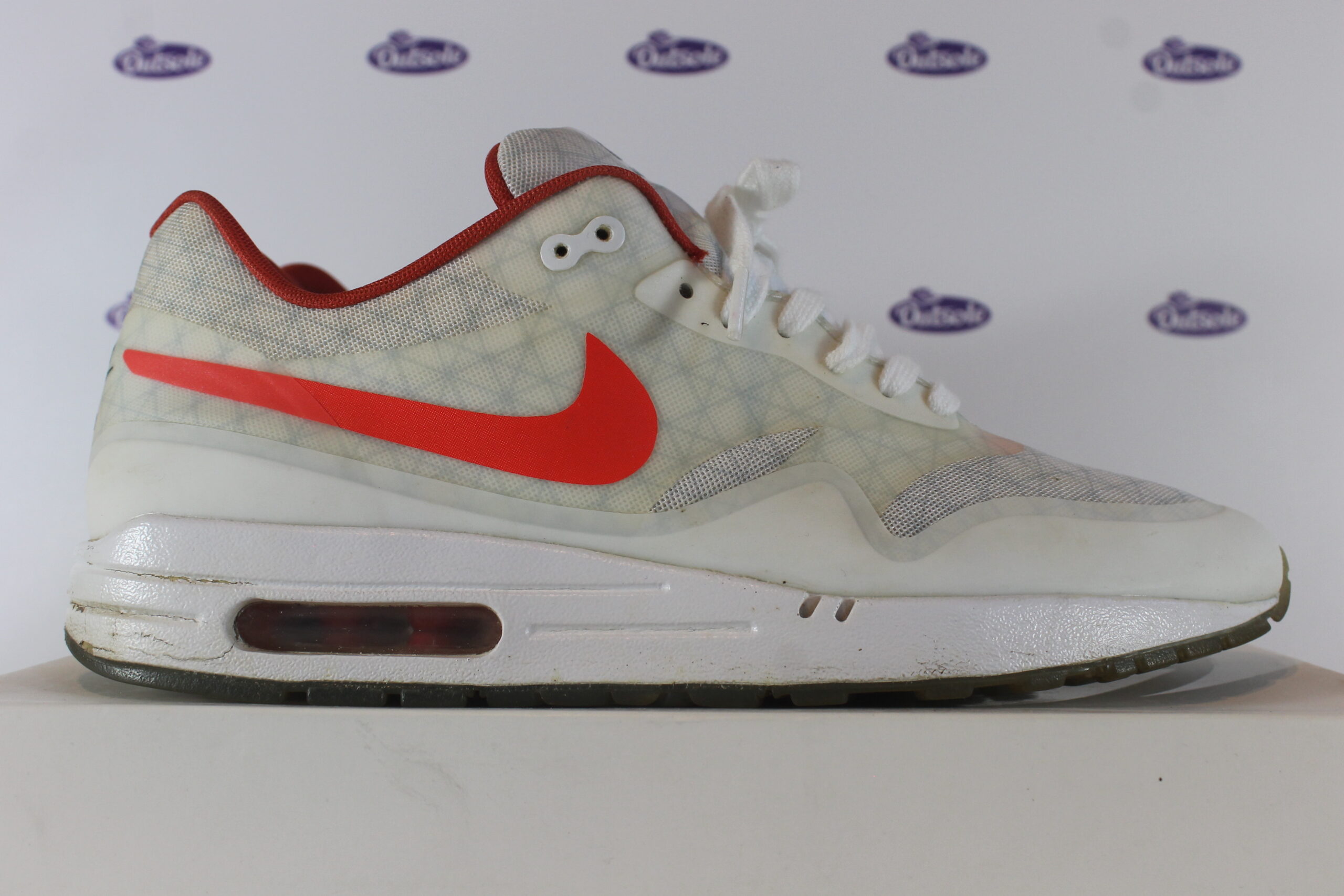 Gedachte Systematisch toewijzing Nike Air Max 1 HTM ID Red White • ✓ In stock at Outsole