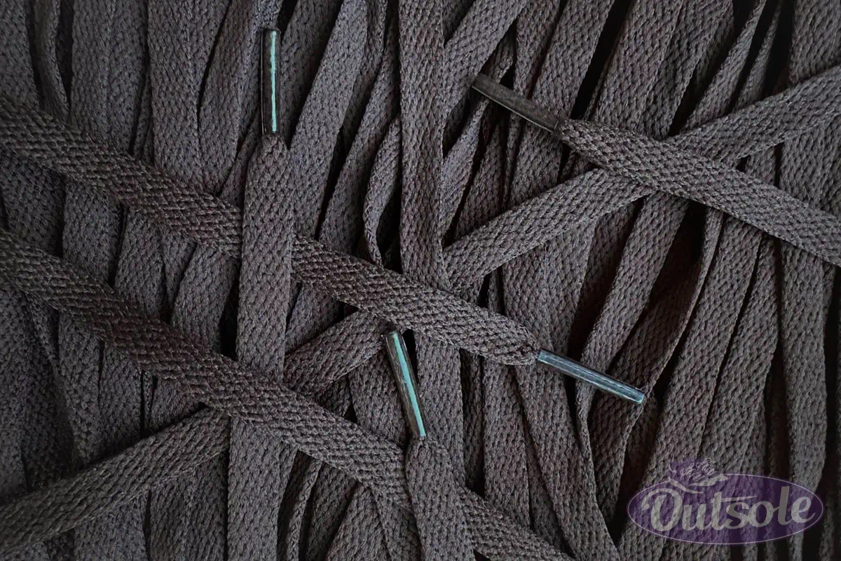 Asics laces Dark Brown veters flat 1