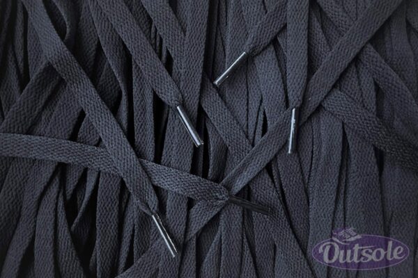 Universal laces Black veters Zwart flat