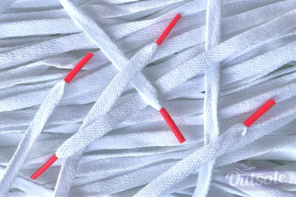Colored Tips laces veters white wit infrared Nike