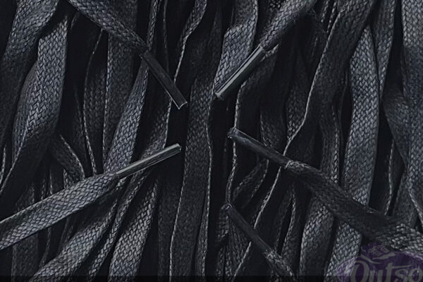 Wax laces Black Zwart premium flat veters Nike shoelaces