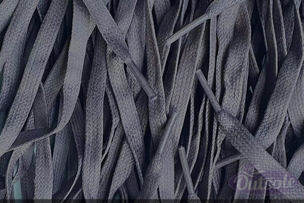 Wax laces Dark Grey donkergrijs premium flat veters Nike shoelaces