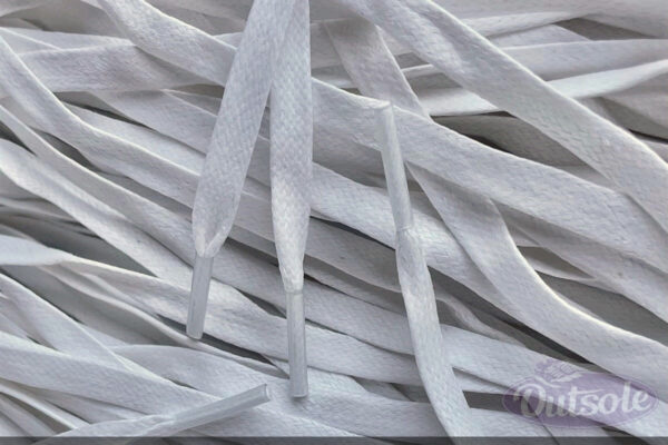 Wax laces White Wit premium flat veters Nike shoelaces