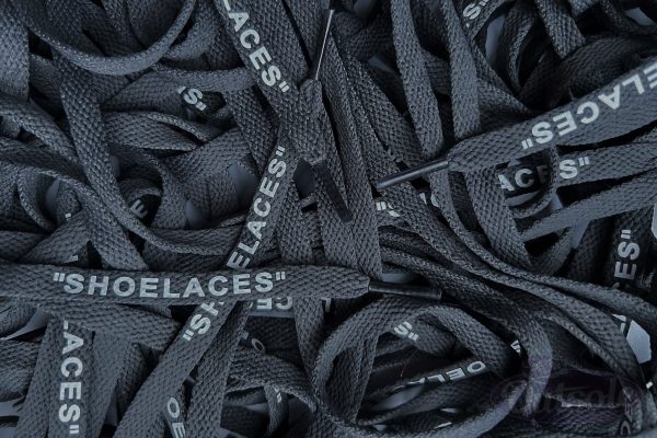 Off White SHOELACES laces veters   Dark Grey Donkergrijs