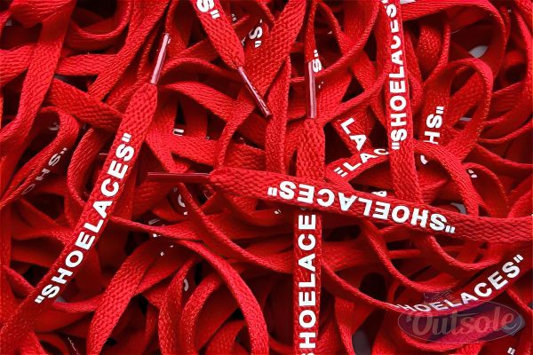 Off White SHOELACES laces veters   Red Rood