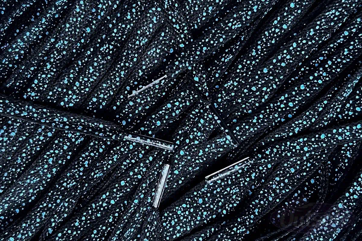 Speckled laces veters Black Light Blue Zwart Lichtblauw