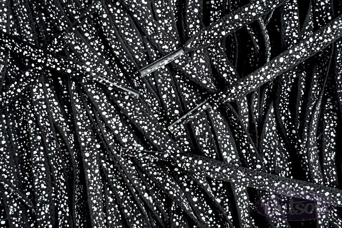Speckled laces veters Black White Zwart Wit