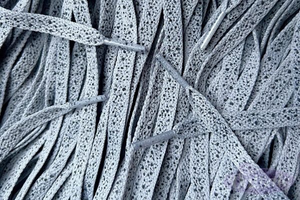 Speckled laces veters   Grey Black Grijs Zwart