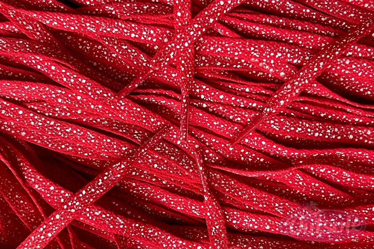 Speckled laces veters Red White Rood Wit