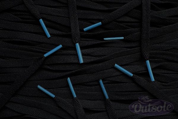 Colored Tips laces Black Blue veters