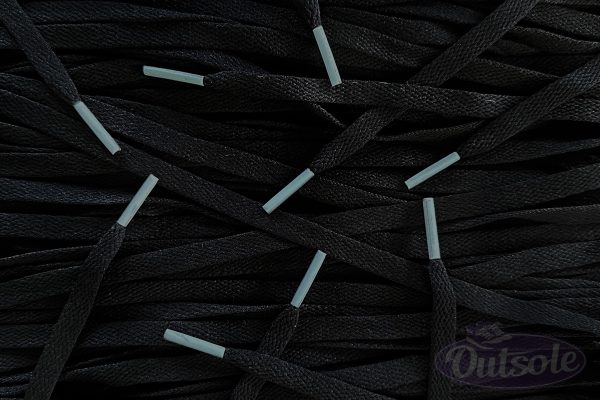 Colored Tips laces Black Ice Blue veters