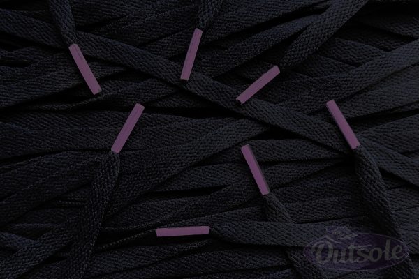 Colored Tips laces Black Lilac veters