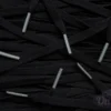 Colored Tips laces Black Metallic Silver veters