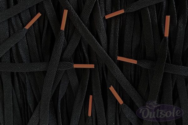 Colored Tips laces Black Orange veters