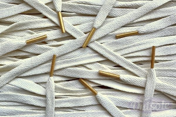 Colored Tips laces Sail Metallic Gold veters