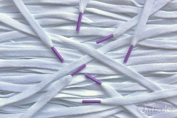 Colored Tips laces White Lilac