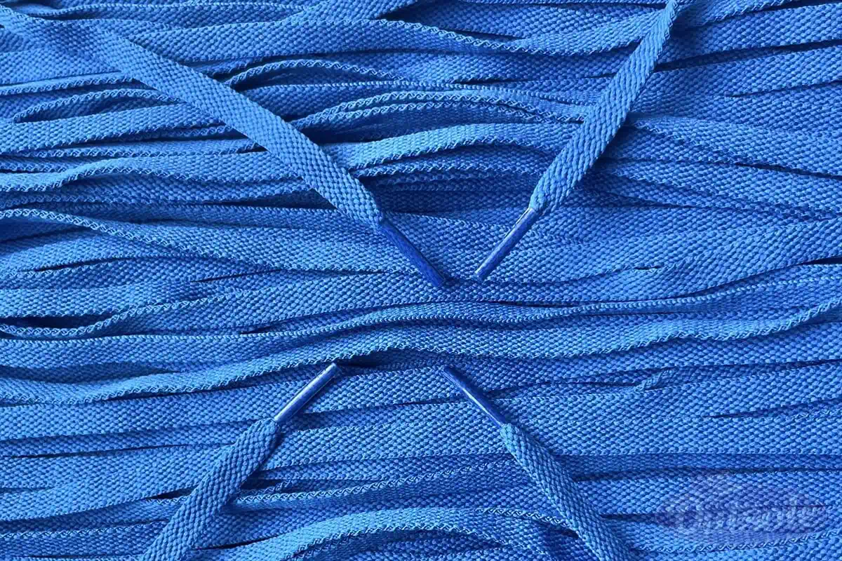 Flat Nike laces Ocean Blue Oceaanblauw