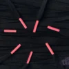 Colored Tips veters Black Zwart Coral Pink Koraalroze