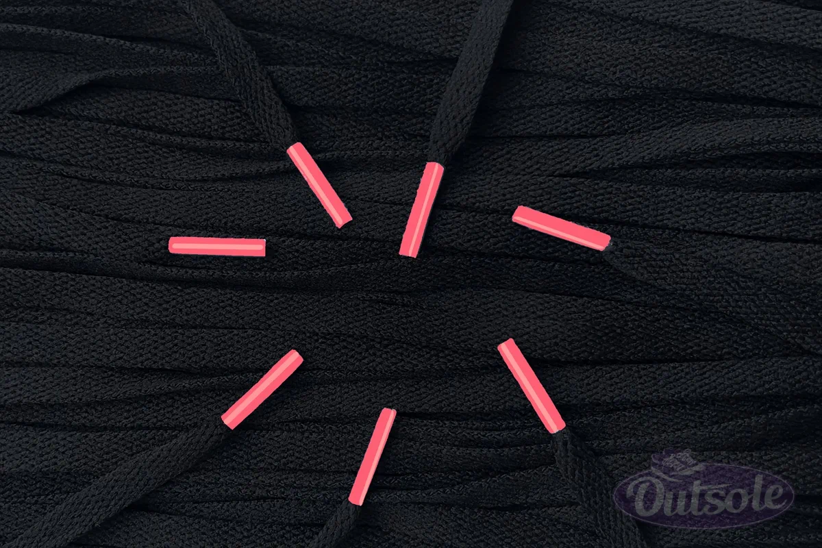Colored Tips veters Black Zwart Coral Pink Koraalroze