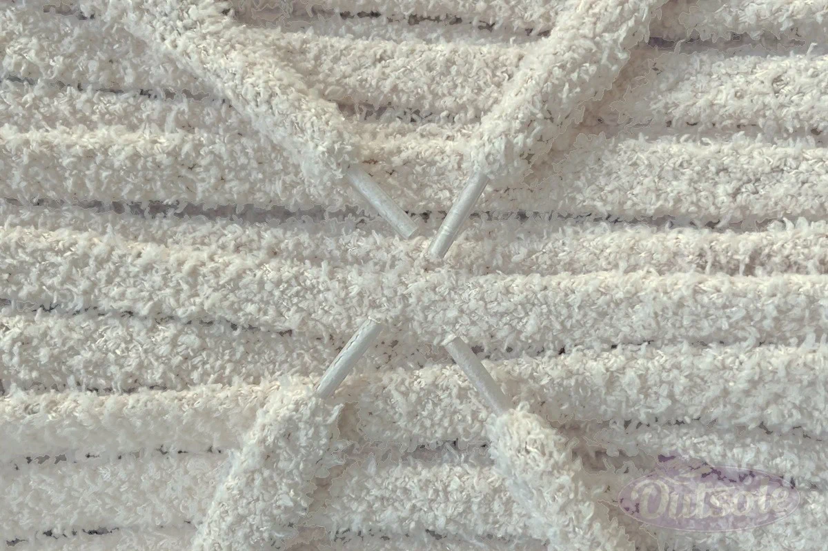 Fluffy veters laces Grey Grijs