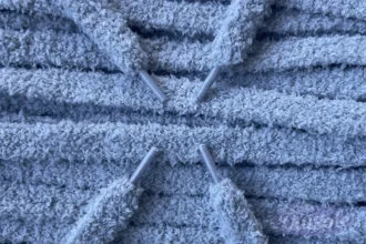 Fluffy veters laces White Grey