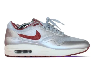 Nike Air Max 1 Hyperfuse QS Metallic Silver Deep Red