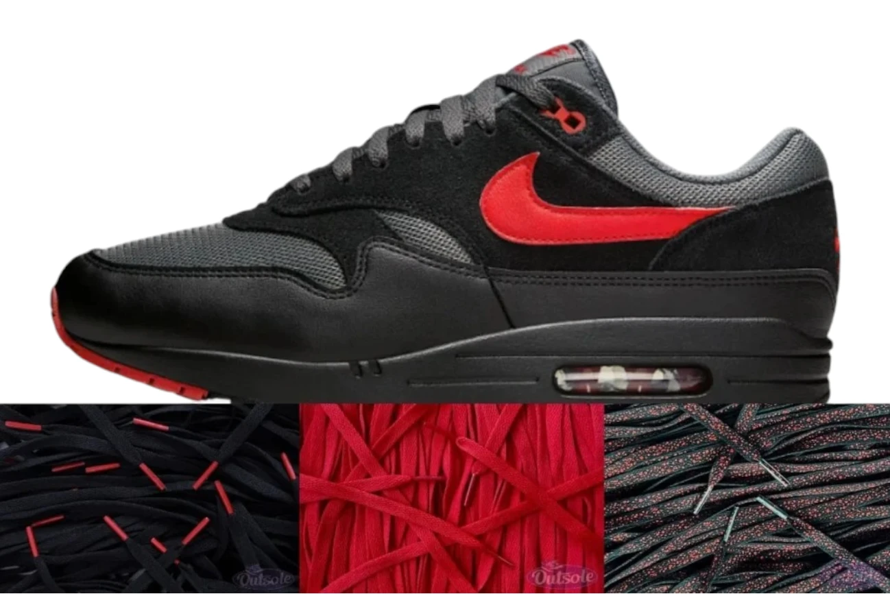 Lace Pack Nike Air Max 1 Black University Red