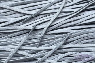 Smalle voetbal veters lichtgrijs football soccer laces light grey