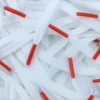 Colored Tips veters laces white dark orange wit donkeroranje