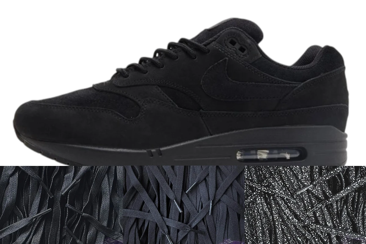 Lace Pack Nike Air Max 1 Premium Black Cat Photoroom