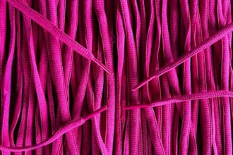 Oval Lace veters Dark Pink Donkerroze
