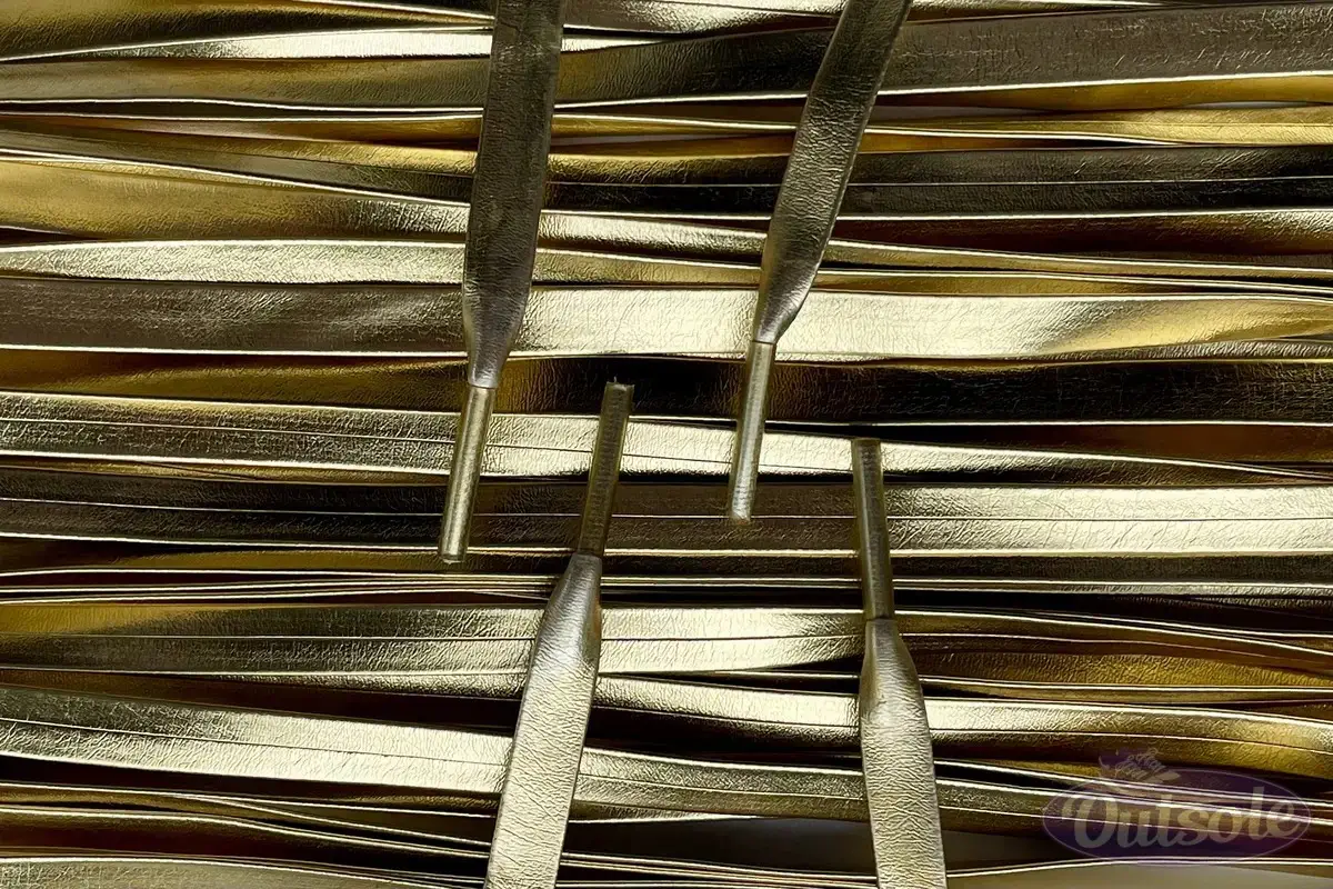 Leren lederen veters goud leather laces gold