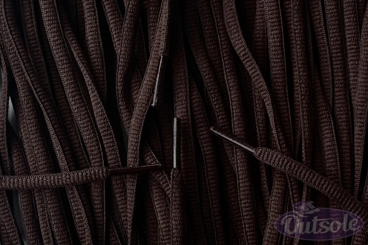 Small oval laces dark brown smalle ovale veters donkerbruin