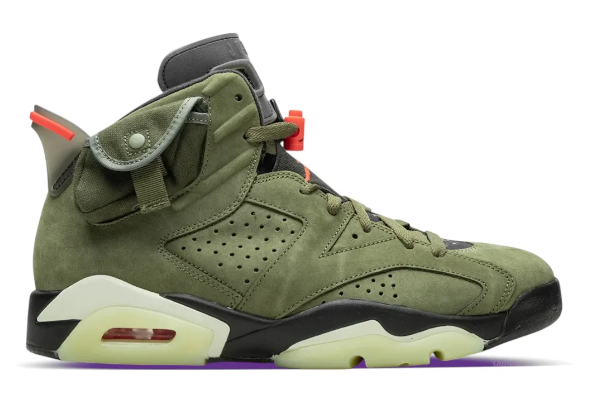 ソ*ン様 Nike Air Jordan 6 Travis Scotto Nike Air Jordan 6 Travis Scott Medium Olive • CN1084-200 • Outsole